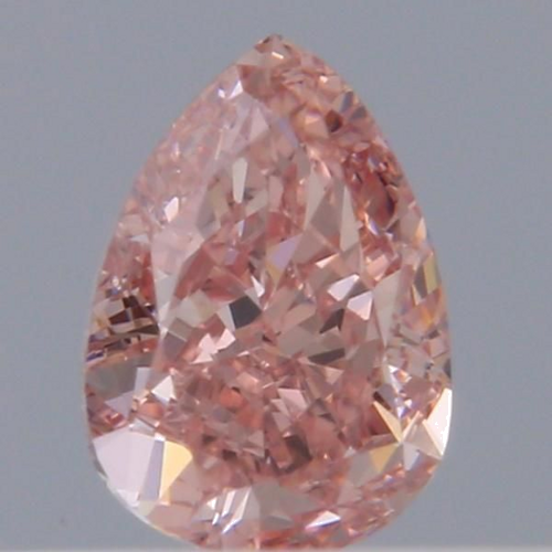 0.19 carat Fancy Orangey Pink-VVS2 Natūralus Pear Deimantas (1)
