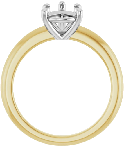 Sužadėtuvių Žiedas 14k yellow/white gold Pear 10mm x 7mm (2)