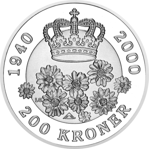 200 Kroner Queen’s 60th Birthday 2000 Denmark Silver Coin (1)