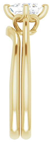 Sužadėtuvių Žiedas „Solitaire“ 14k yellow gold Square 5mm (9)