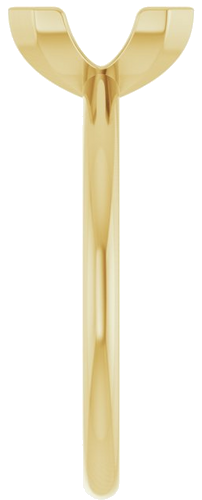 14K Yellow 8 x 6 mm Emerald Engagement Ring Mounting (4)