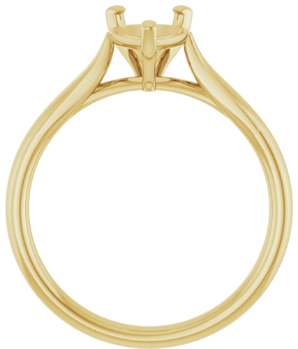 Sužadėtuvių Žiedas „Solitaire“ 585 Geltonojo Aukso Pear Shape 9mm x 6mm (2)