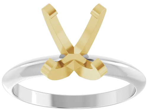 Sužadėtuvių Žiedas „Lightweight Solitaire“ 14k white/yellow gold Oval 9mm x 7mm (3)