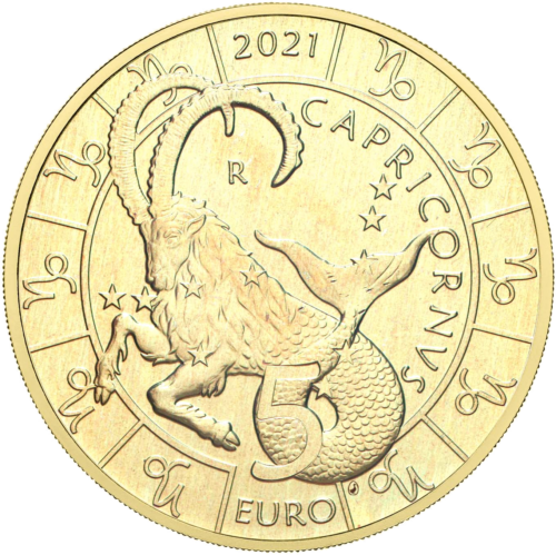 2021 Sanmarīno Mežāzis (Zodiaks) 5 eiro monēta (1)