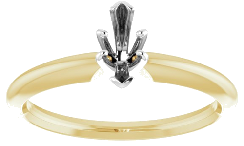 14K Yellow   White 7x3 mm Marquise Solitaire Engagement Ring Mounting (3)