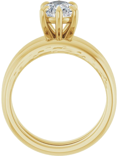 Sužadėtuvių Žiedas „Claw-Prong Solitaire“ 14k yellow gold Pear 10mm x 7mm (7)