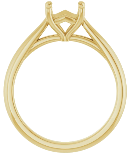 Sužadėtuvių Žiedas „Solitaire“ 14k yellow gold Asscher 6mm (2)