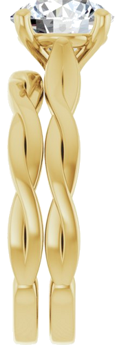 Sužadėtuvių Žiedas „Infinity-Inspired“ 14k yellow gold Round 8mm (9)