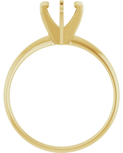 Sužadėtuvių Žiedas „Solitaire“ 585 Geltonojo Aukso Round 6.4mm (2)