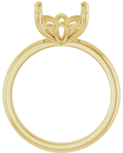 Sužadėtuvių Žiedas 14k yellow gold Emerald 11mm x 9mm (2)
