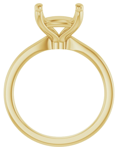 Sužadėtuvių Žiedas 14k yellow gold Cushion 9mm (2)
