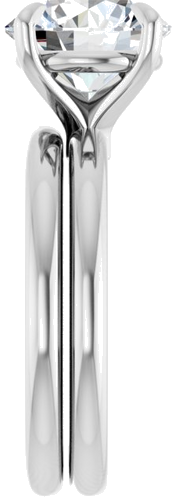 Sužadėtuvių Žiedas 585 Baltojo Aukso Round 9.4mm (7)