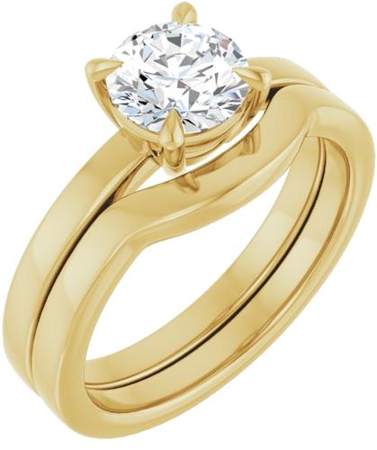 Sužadėtuvių Žiedas „Claw-Prong Solitaire“ 14k yellow gold Round 6.5mm (6)