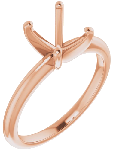 Sužadėtuvių Žiedas „Solitaire“ 585 Rožinis Aukso Oval 9mm x 7mm (1)