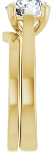 Sužadėtuvių Žiedas 18k yellow gold Round 8mm (9)