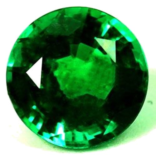 0.63 carat GREEN Round Smaragdas (1)