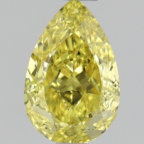 0.5 carat Fancy Vivid Yellow-VS2 Natūralus Pear Deimantas (1)
