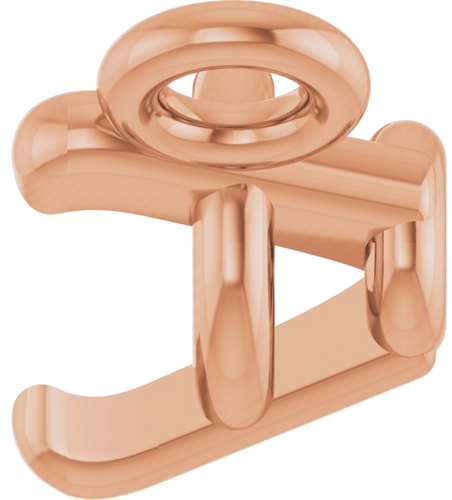 14K Rose 3 mm Round 3-Prong Necklace Center (3)