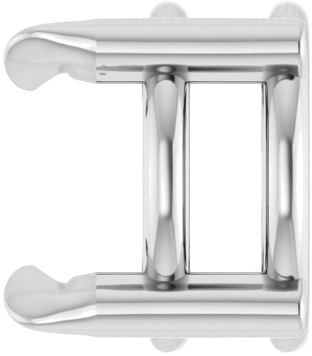 Pakabukas „Solitaire Slide“ 585 Baltojo Aukso Round 6mm (3)