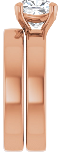 Sužadėtuvių Žiedas „Solitaire“ 585 Rožinis Aukso Cushion 7mm (9)