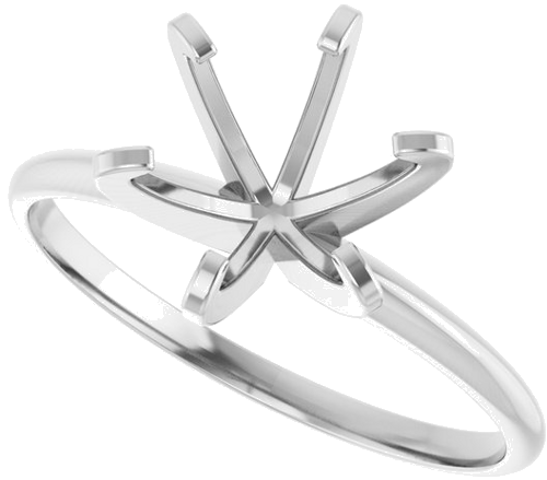 Sužadėtuvių Žiedas „Solitaire“ 585 Baltojo Aukso Round 8.2mm (5)