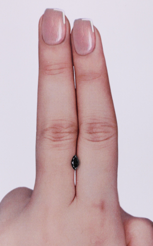 0.25 carat Fancy Black-VVS2 Natūralus Marquise Deimantas (1)