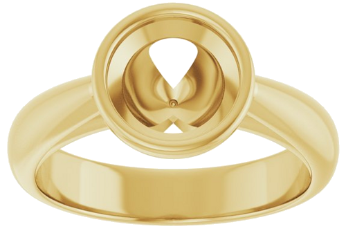 Sužadėtuvių Žiedas „Bezel-Set Solitaire“ 14k yellow gold Round 7.4mm (3)