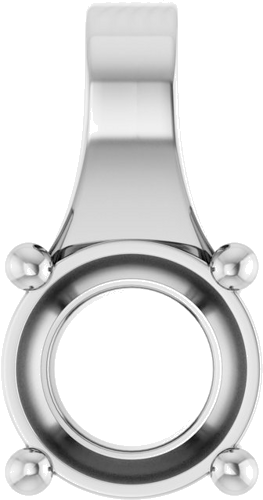 Pakabukas „Solitaire“ 417 Baltojo Aukso Round 6.5mm (1)