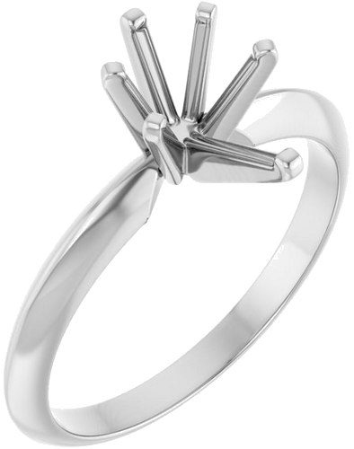 Sužadėtuvių Žiedas „Lightweight Solitaire“ 585 Baltojo Aukso Pear Shape 9mm x 5.5mm (1)