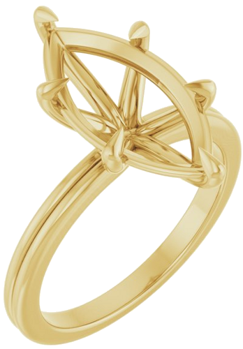 Sužadėtuvių Žiedas „Claw-Prong Solitaire“ 14k yellow gold Marquise 16mm x 8mm (1)