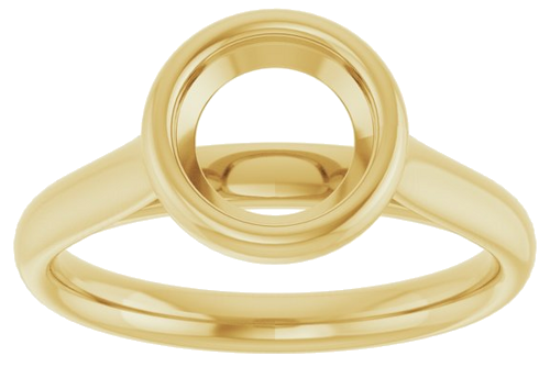 Sužadėtuvių Žiedas „Bezel-Set Solitaire“ 585 Geltonojo Aukso Round 7mm (3)