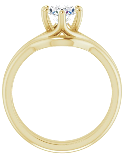 Sužadėtuvių Žiedas „Solitaire“ 14k yellow gold Oval 8mm x 6mm (7)