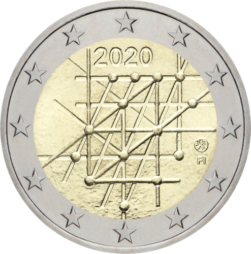2020 Финляндия Университет Турку монета 2 евро (1)