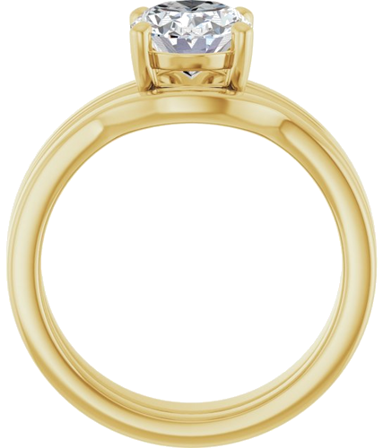 Sužadėtuvių Žiedas „Solitaire“ 14k yellow gold Oval 9mm x 7mm (7)