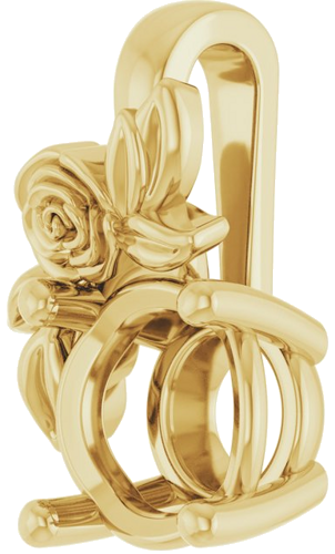 Pakabukas „Solitaire Floral“ 14k yellow gold Round 7mm (2)