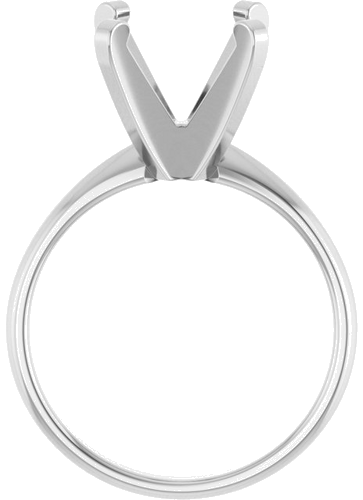 14K White 8 x 8 mm Square Solitaire Engagement Ring Mounting (2)