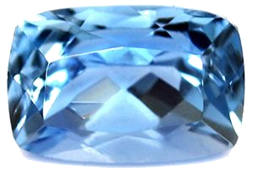 0.63 carat BLUE Cushion Aquamarine (1)