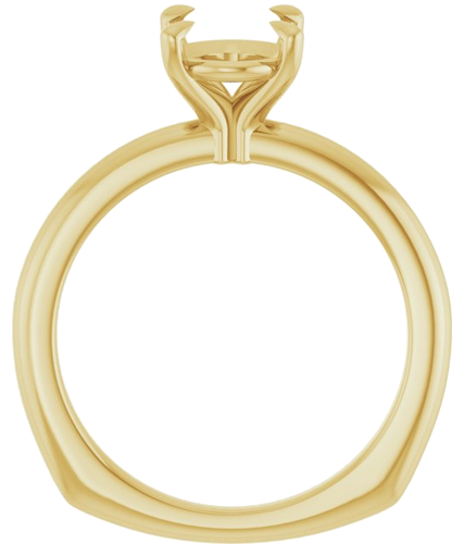 Sužadėtuvių Žiedas „Claw-Prong Euro Shank“ 14k yellow gold Oval 9mm x 7mm (2)