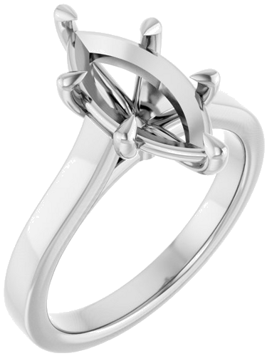 Sužadėtuvių Žiedas „Claw-Prong“ 14k white gold Marquise 13mm x 6.5mm (1)