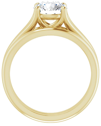 Sužadėtuvių Žiedas „Solitaire“ 14k yellow gold Round 7.4mm (7)