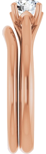 Sužadėtuvių Žiedas „Solitaire“ 585 Rožinis Aukso Round 5.2mm (9)