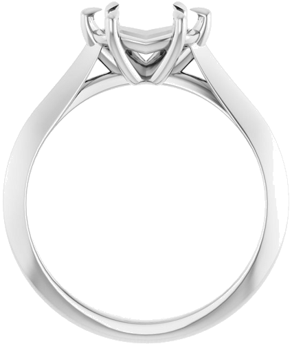 Sužadėtuvių Žiedas „Solitaire“ 585 Baltojo Aukso Oval 8mm x 6mm (2)