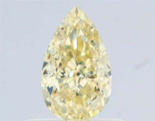 0.53 carat Fancy Light Yellow-VVS2 Natūralus Pear Deimantas (1)
