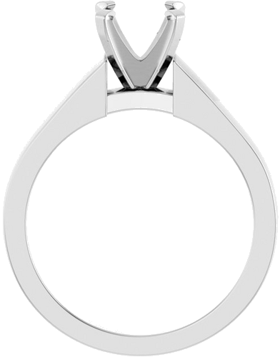 14K White 7 mm Round Solitaire Engagement Ring Mounting (2)