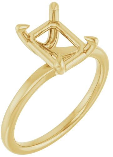 Sužadėtuvių Žiedas 14k yellow gold Emerald 8.5mm x 6.5mm (1)