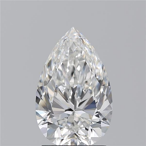 2.01 carat F-VS2 Natūralus Pear Deimantas (1)