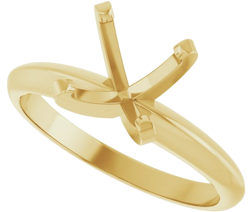 Sužadėtuvių Žiedas „Lightweight Solitaire“ 14k yellow gold Round 7.8mm x 8.6mm (5)