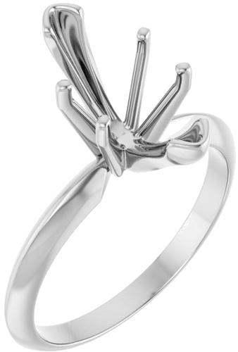 Sužadėtuvių Žiedas „Lightweight V-End Solitaire“ 14k white gold Marquise 13mm x 6mm (1)