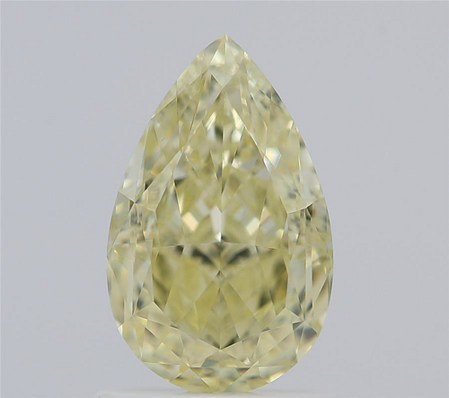 1.36 carat Fancy Light Yellow-VS2 Natūralus Pear Deimantas (1)