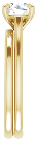 18K Yellow  6.5 mm Round Solitaire Engagement Ring Mounting (9)